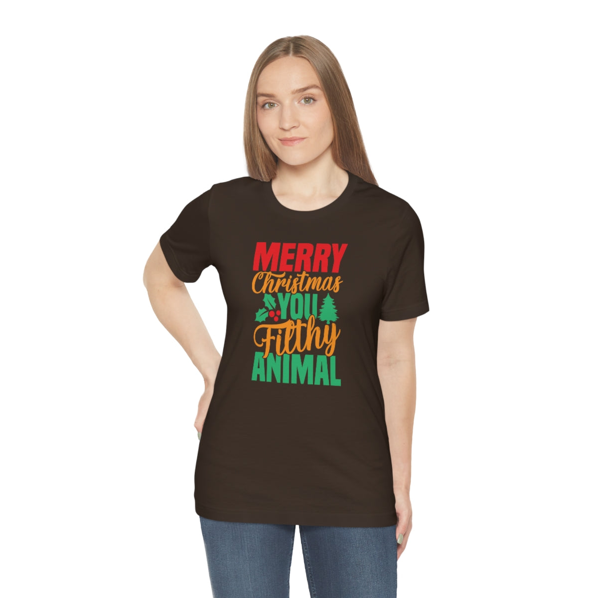 Merry Christmas You Filthy Animal Funny Christmas Tshirt