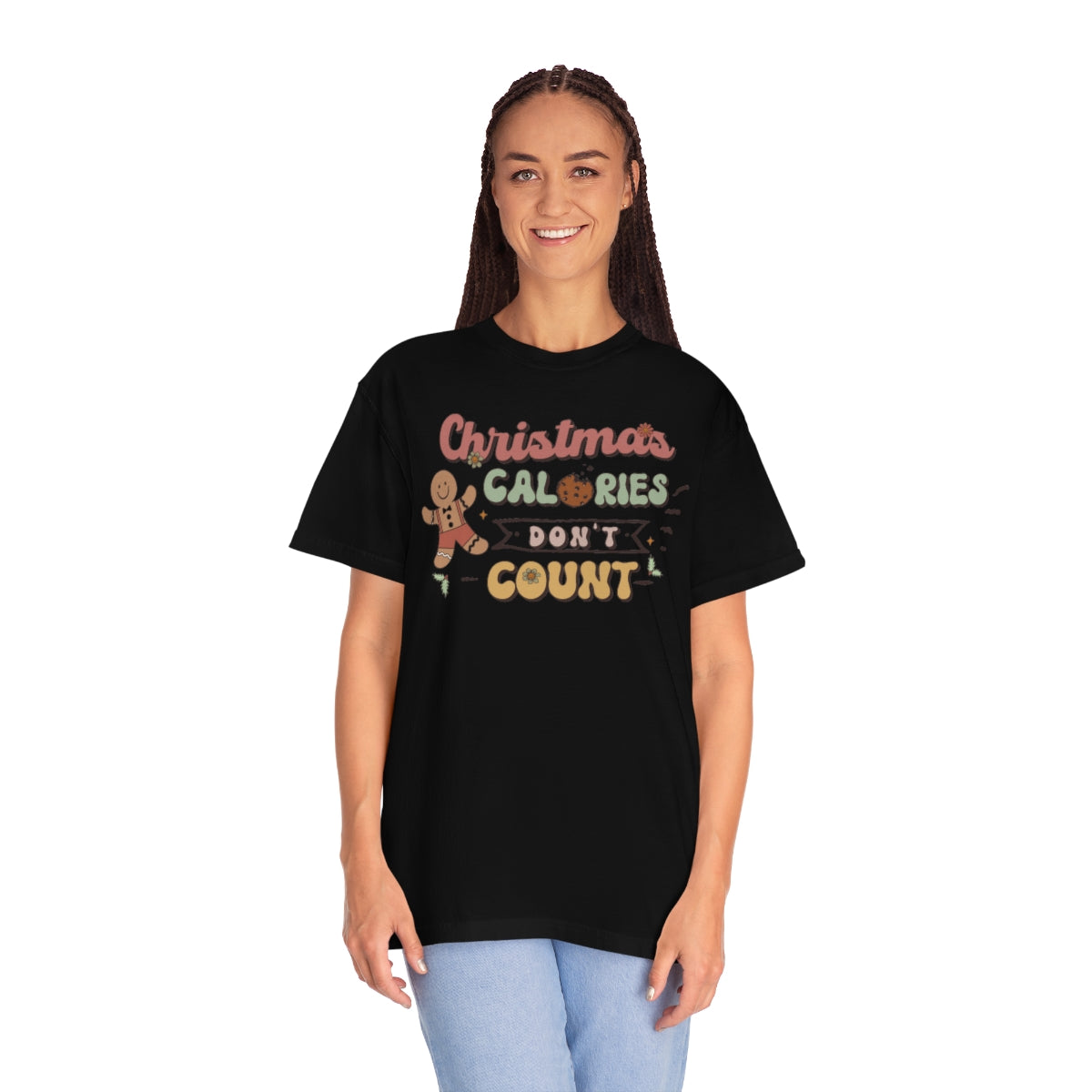 Christmas Calories Don't Count Retro Christmas Teeshirt