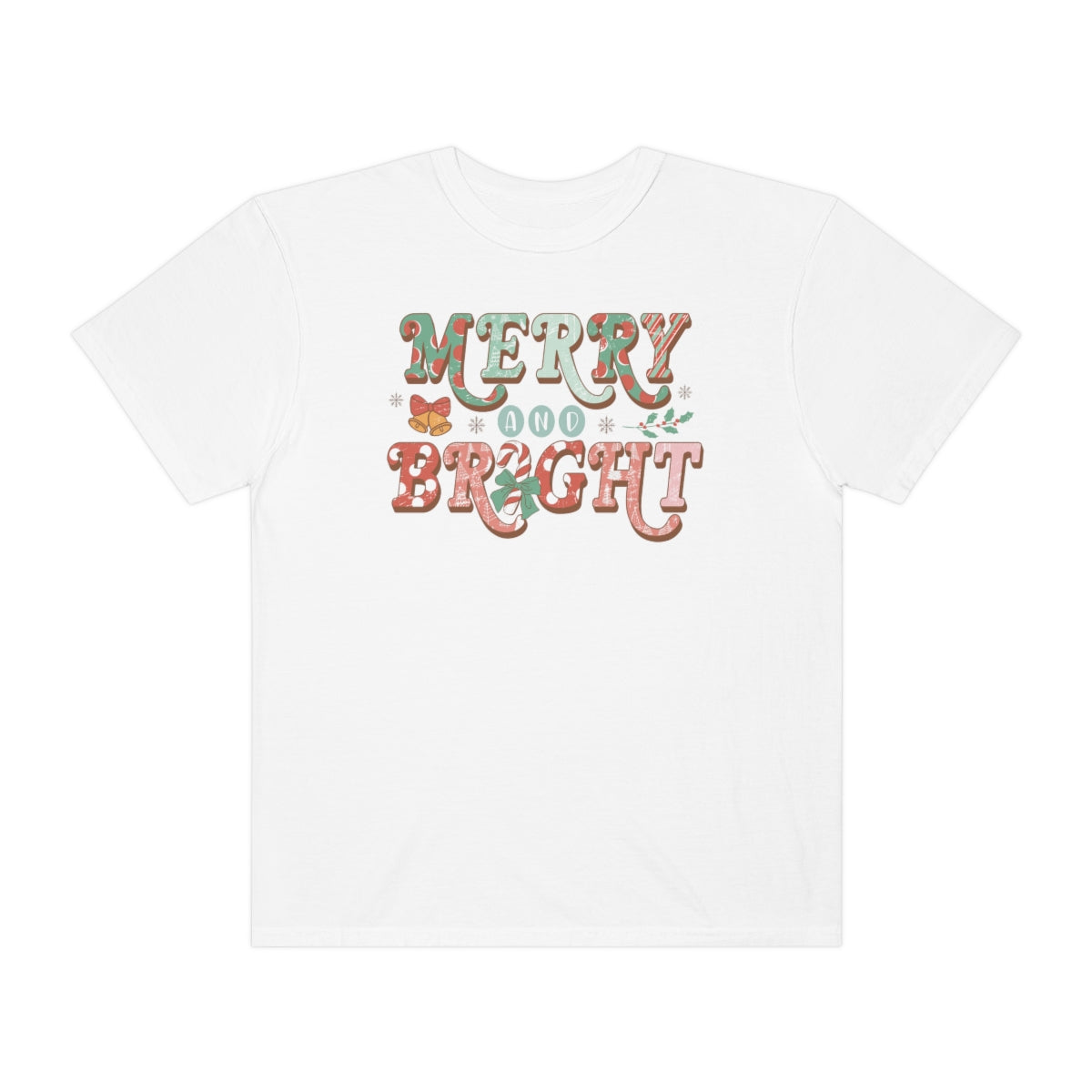 Merry & Bright Retro Christmas T-Shirt