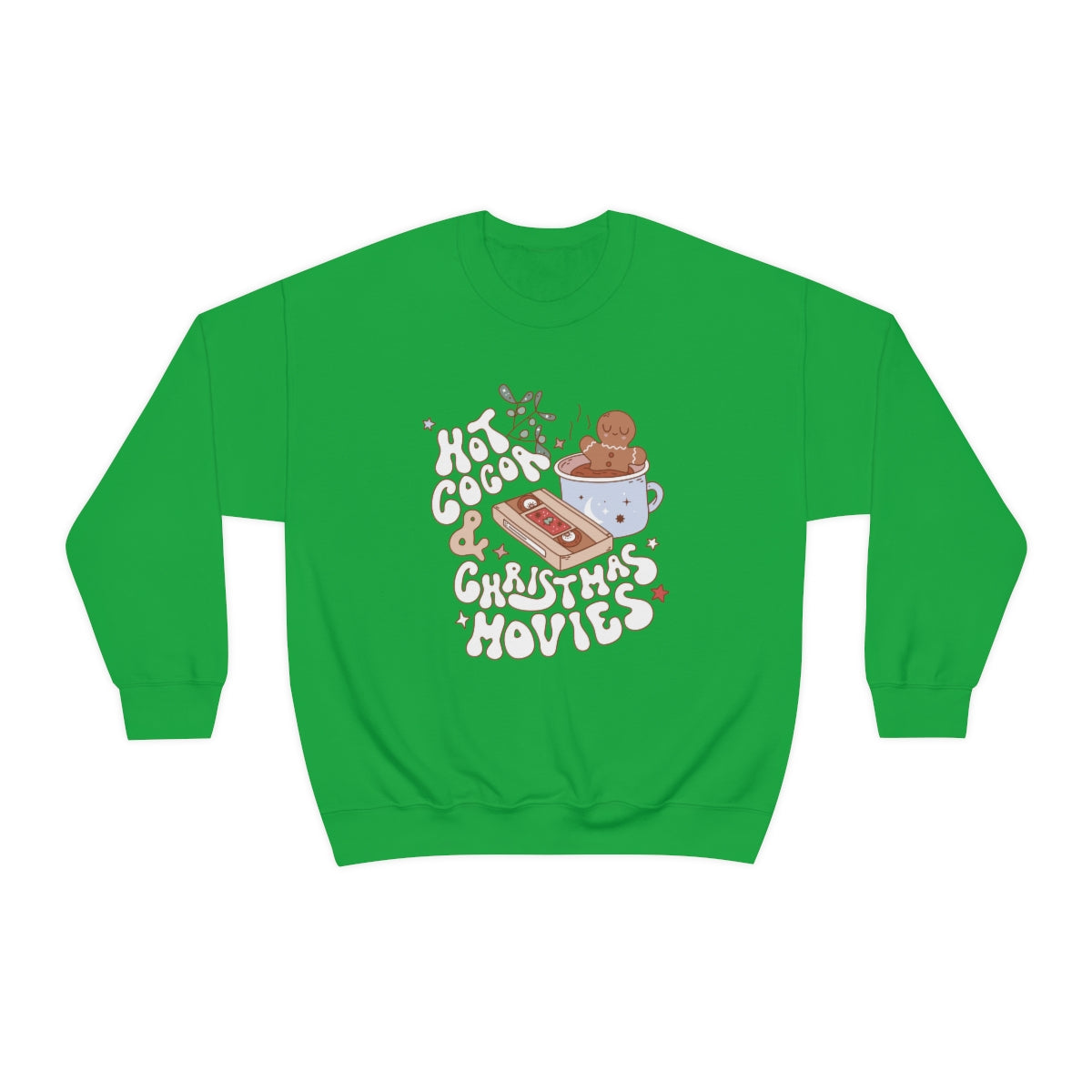 Hot Cocoa & Christmas Movies Retro Style Sweatshirt