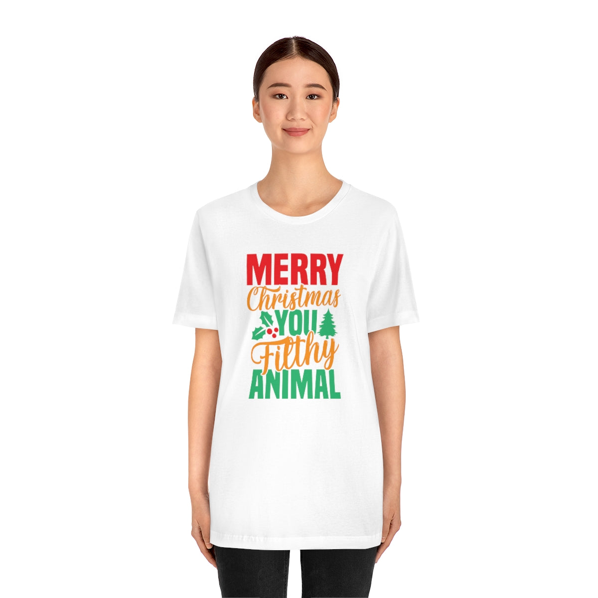 Merry Christmas You Filthy Animal Funny Christmas Tshirt