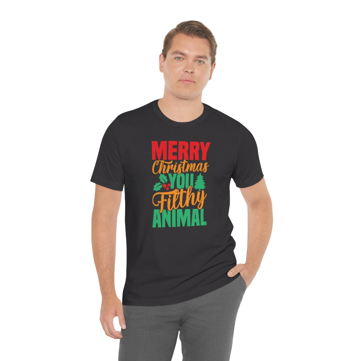 Merry Christmas You Filthy Animal Funny Christmas Tshirt