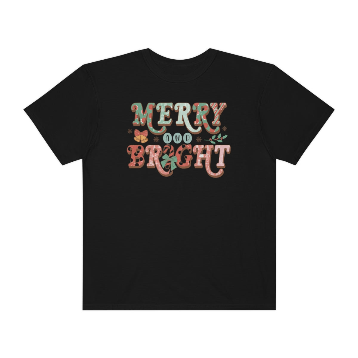 Merry & Bright Retro Christmas T-Shirt