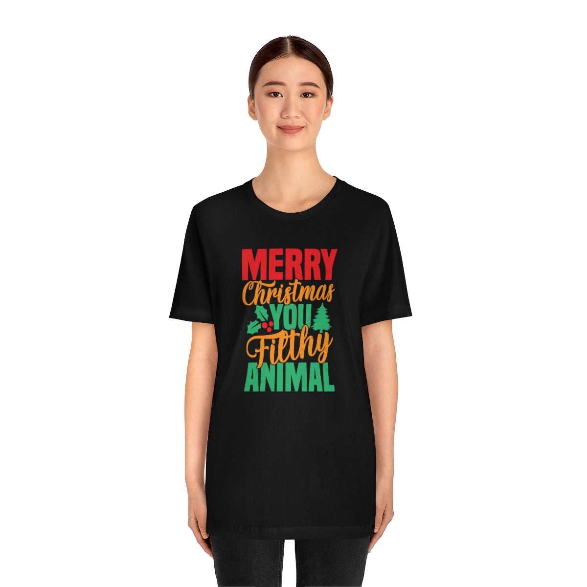 Merry Christmas You Filthy Animal Funny Christmas Tshirt