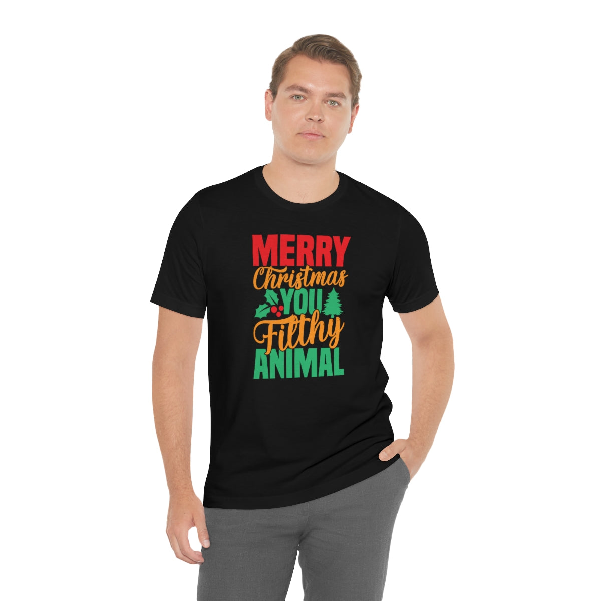 Merry Christmas You Filthy Animal Funny Christmas Tshirt