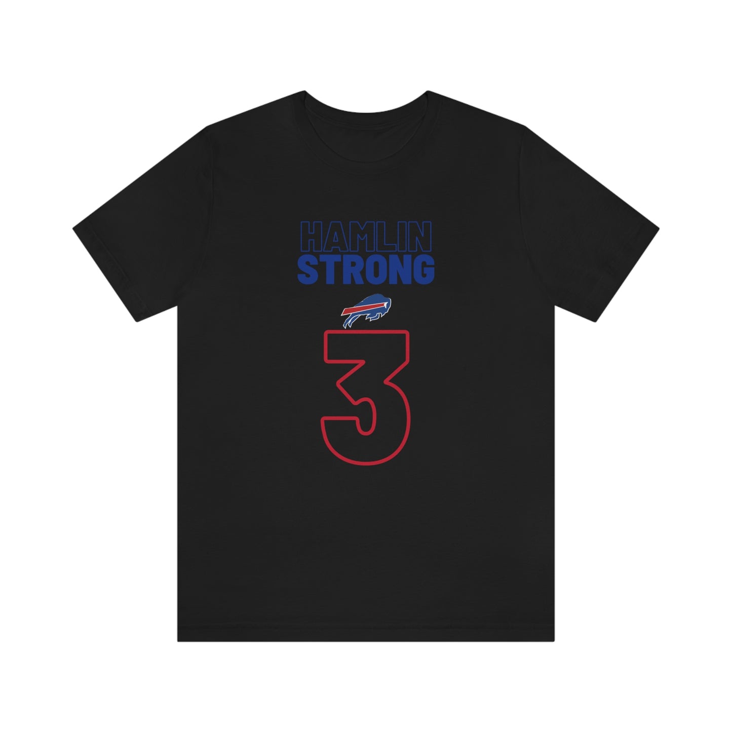 Hamlin Strong Damar Hamlin Buffalo Bills Logo #3 Unisex Jersey Short Sleeve Tee