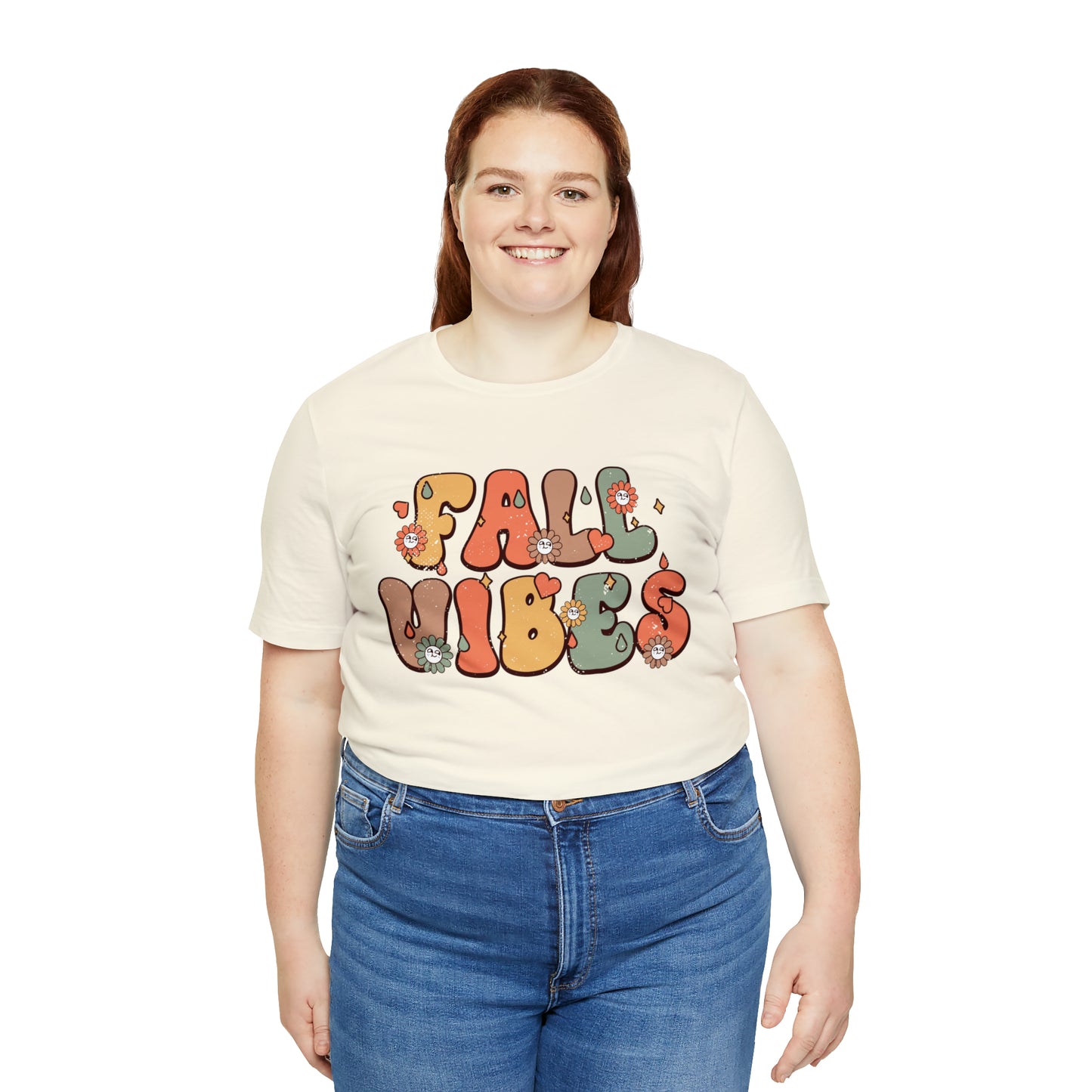 Fall Vibes Retro Design Short Sleeve Tshirt