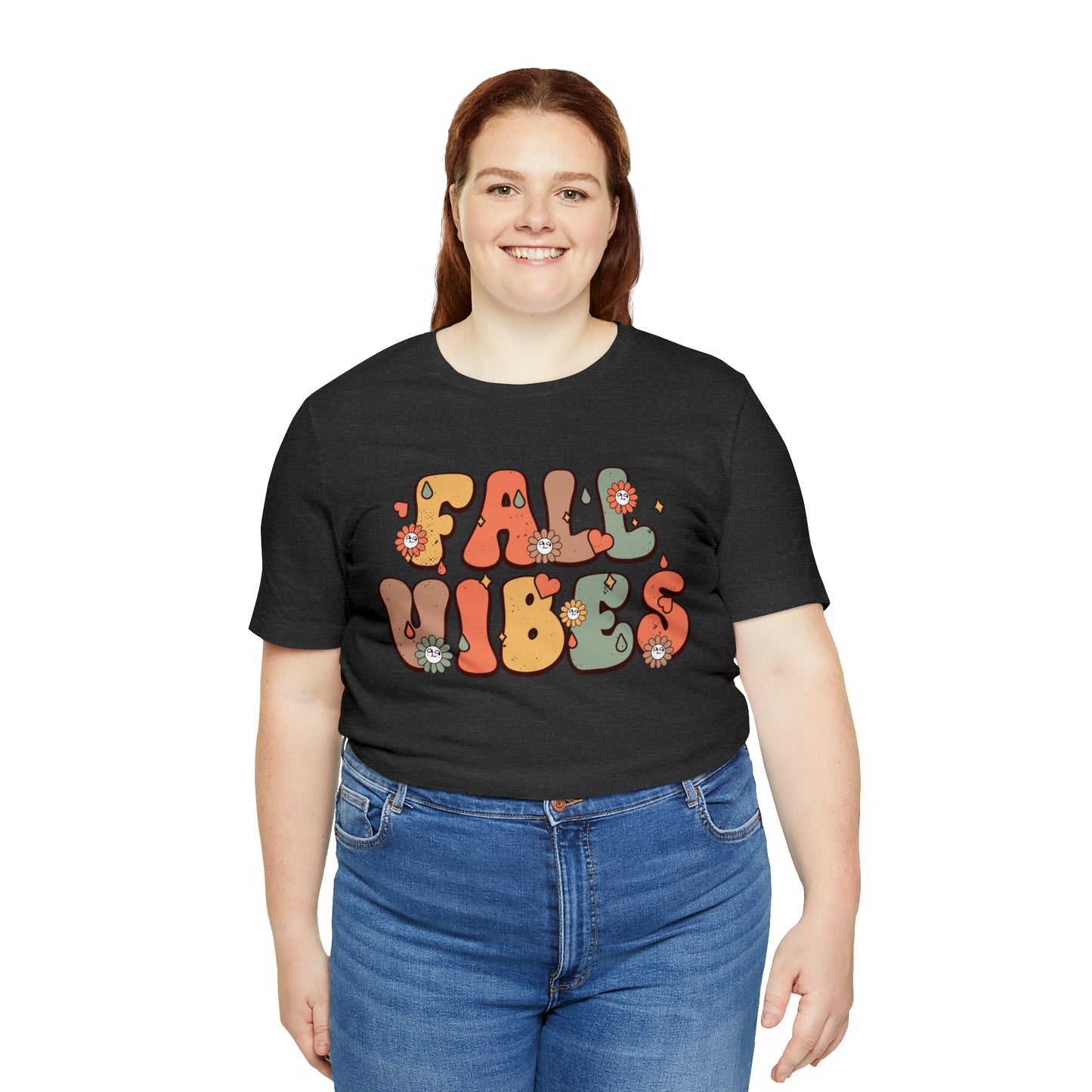 Fall Vibes Retro Design Short Sleeve Tshirt