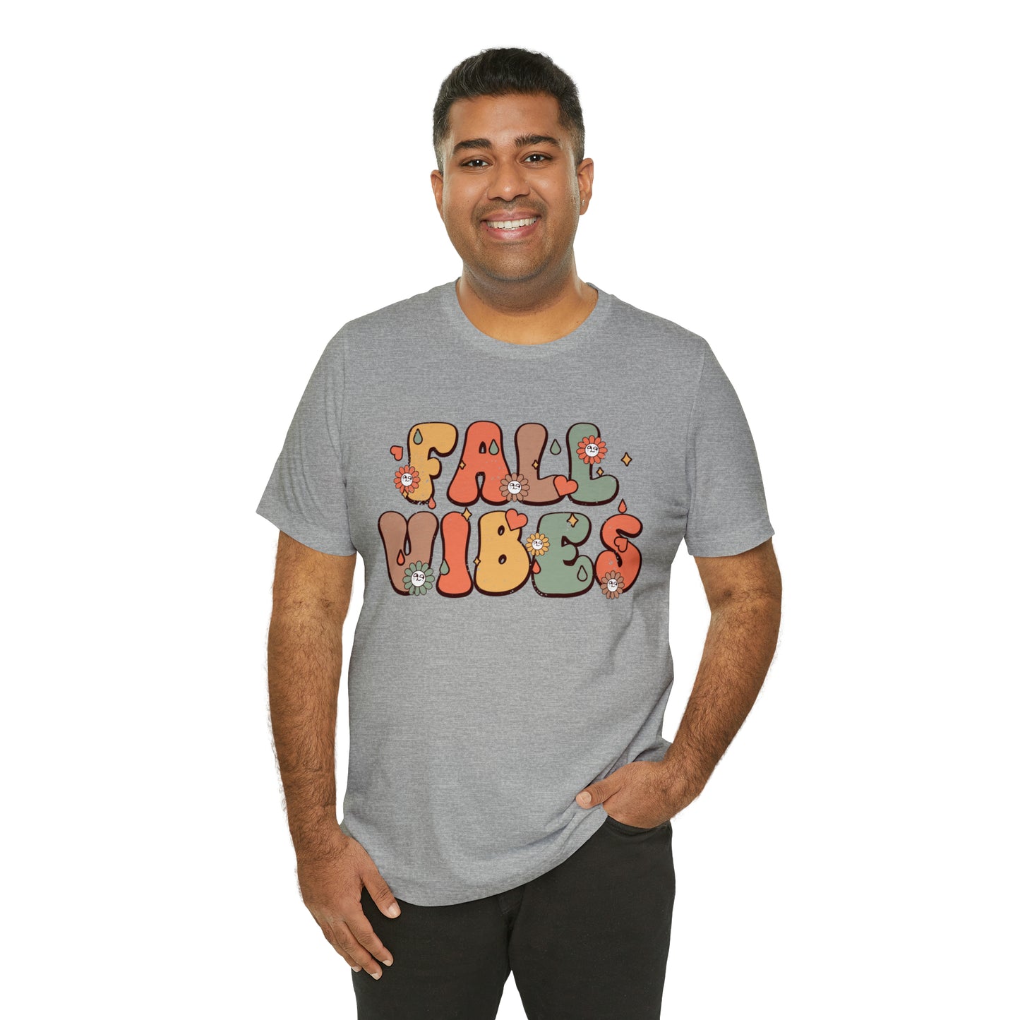 Fall Vibes Retro Design Short Sleeve Tshirt