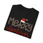 Merry Christmas Leopard Santa Hat Christmas Tshirt