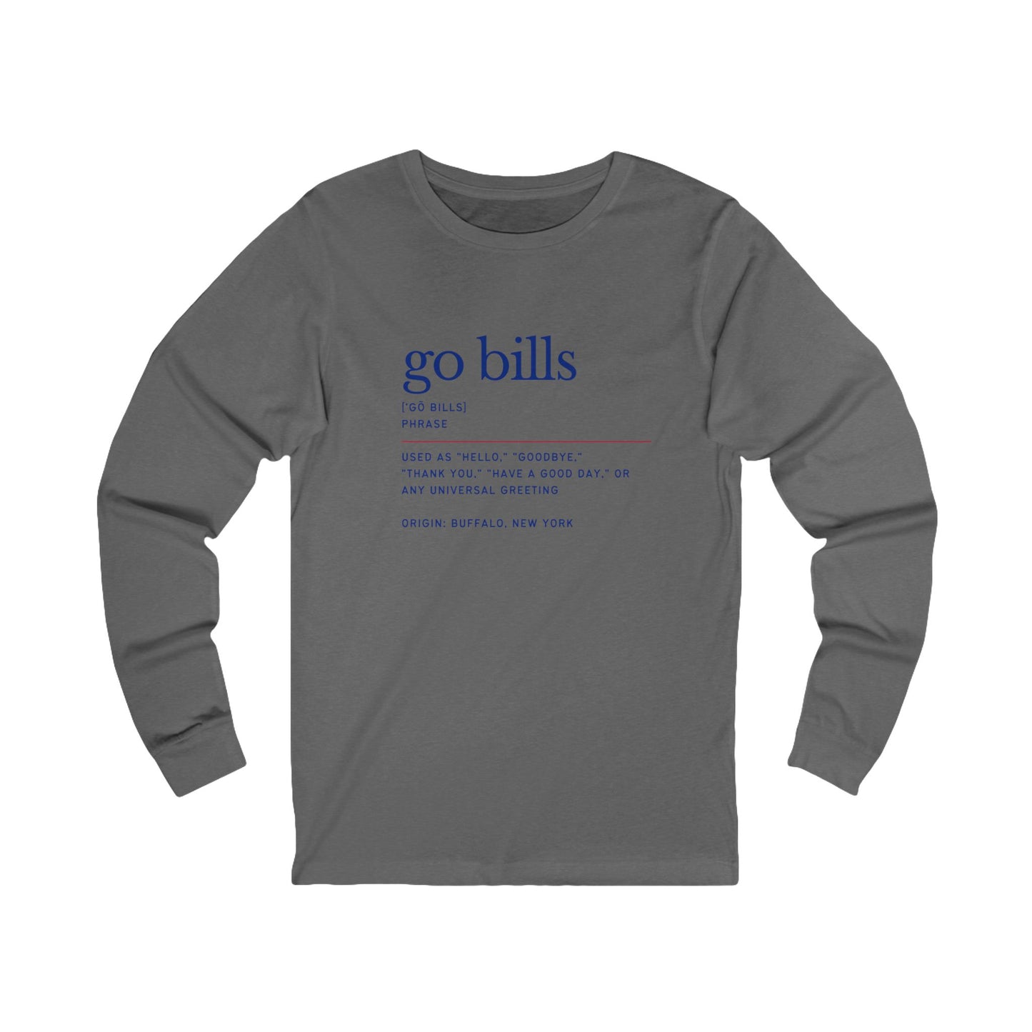 Go Bills Phonetic Definition Buffalo Bills Mafia Unisex Jersey Long Sleeve Tee