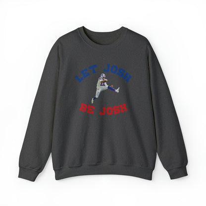 Let Josh Be Josh Hurdling Buffalo Bills Football Bills Mafia Josh Allen 17 Josh Freaking Allen Bills Mafia #17 Crewneck Sweatshirt