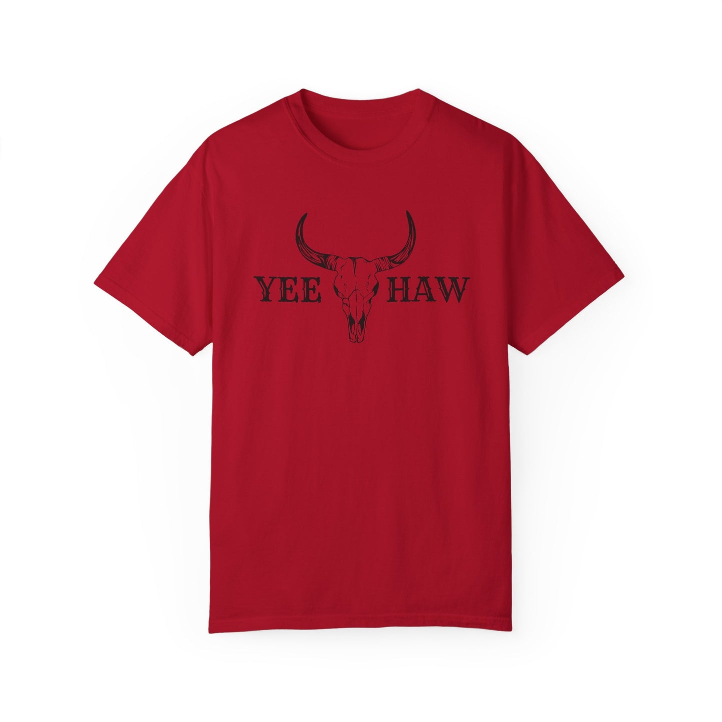 Yeehaw Bull Skull Country Western Tshirt