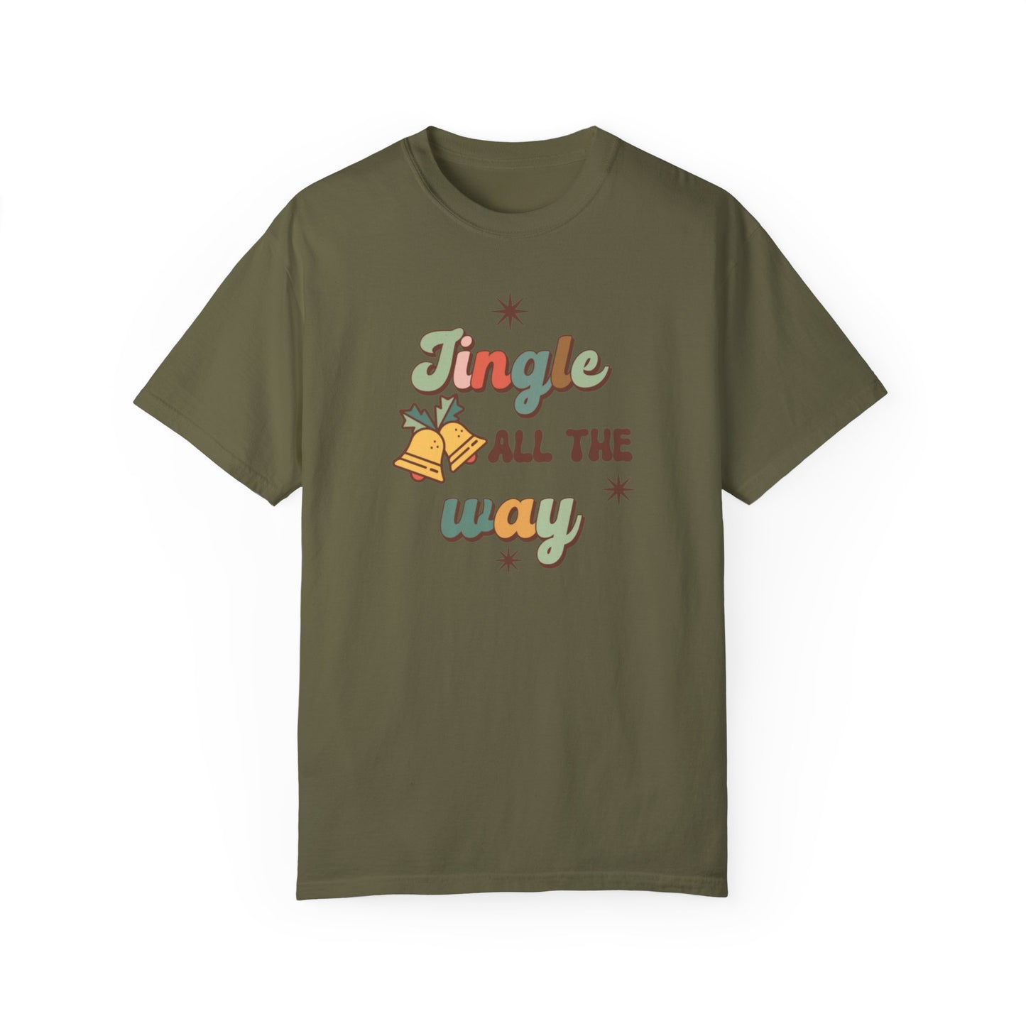 Jingle All the Way Groovy Retro Christmas Tshirt