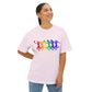 Womens Basketball Rainbow Silhouette Shooter Pride Tshirt Oversized