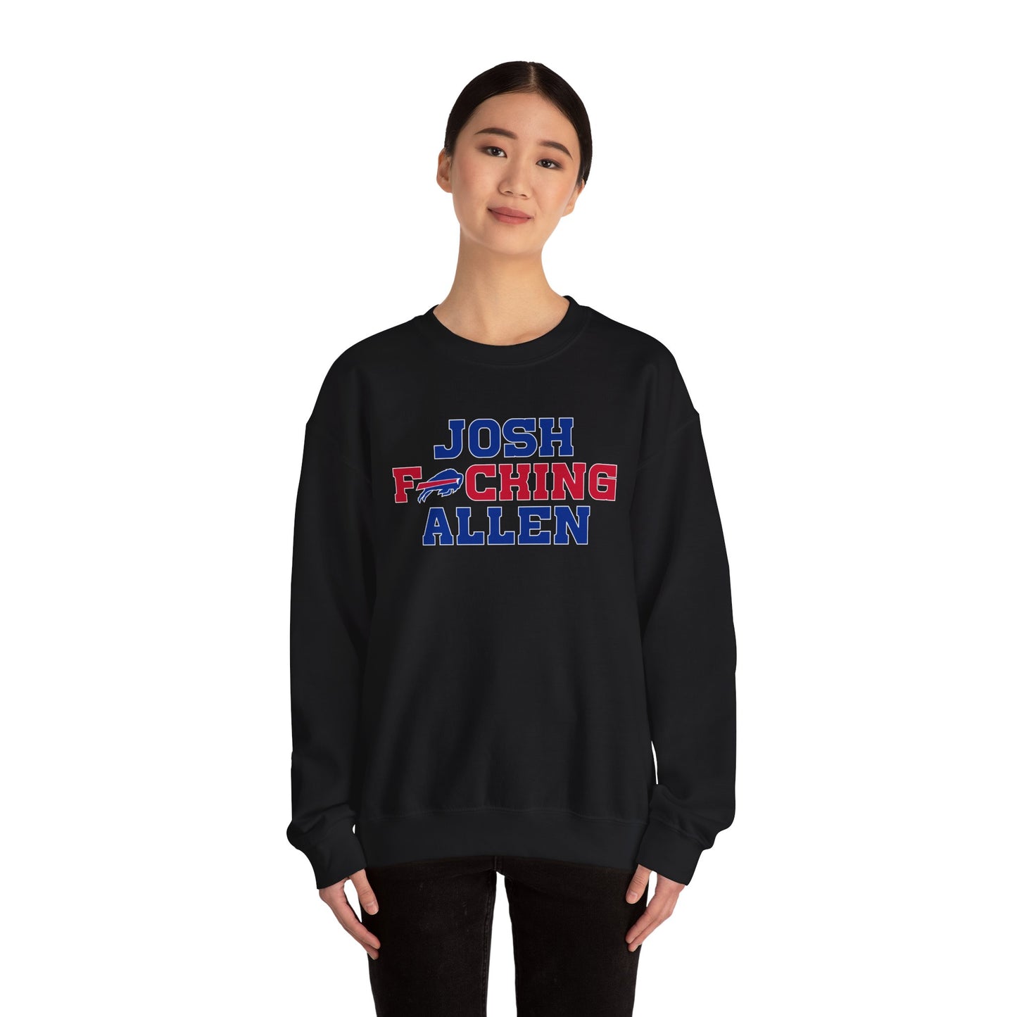 Josh Freaking Allen Bills Mafia #17 Buffalo Bills Football Crewneck Sweatshirt