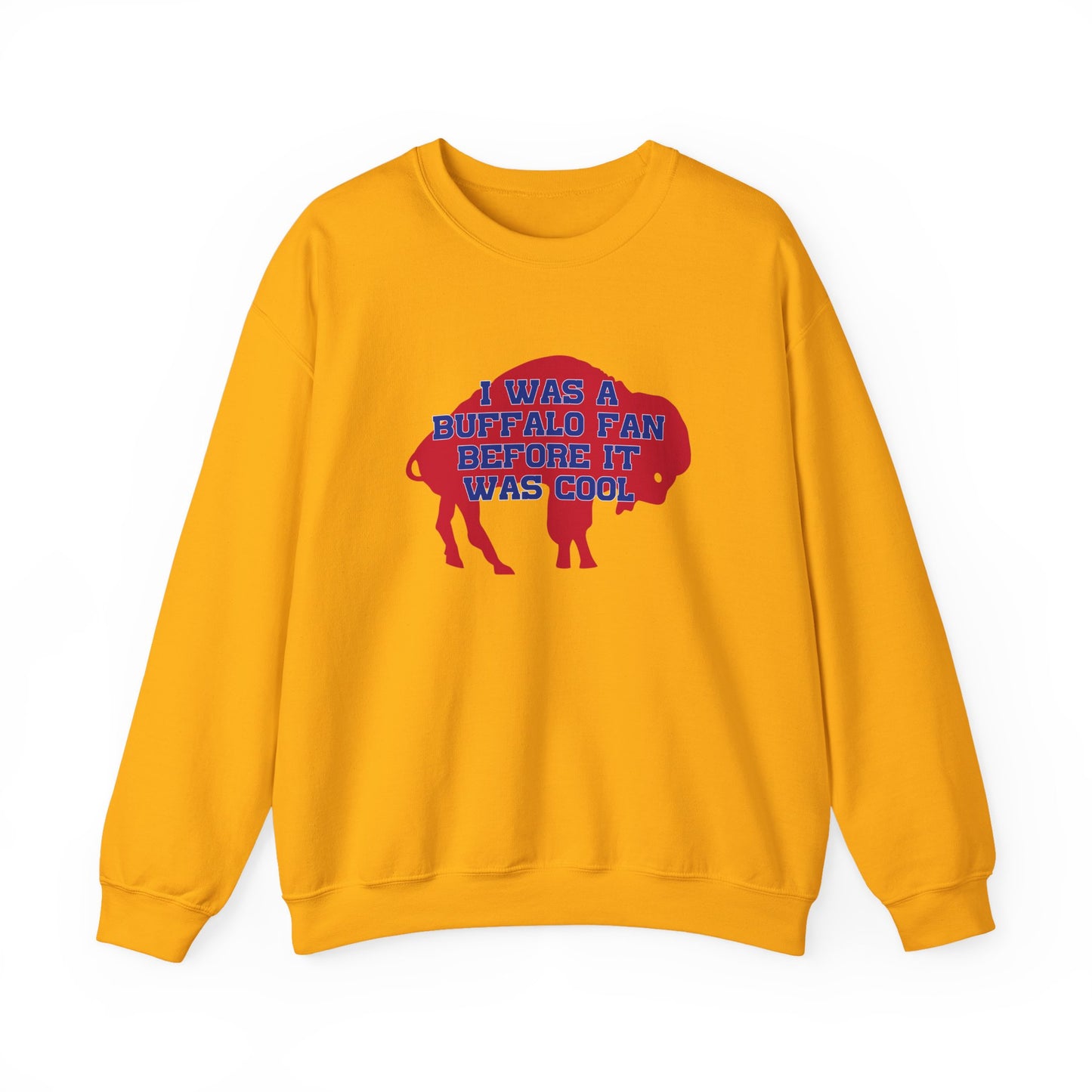 I Was a Buffalo Fan Before it was Cool Retro Red Logo Bills Mafia Football Crewneck Sweatshirt