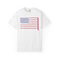 USA Hockey American Flag T-Shirt – Patriotic Ice Hockey Graphic Tee – Team USA Red White Blue Short Sleeve Fan Shirt
