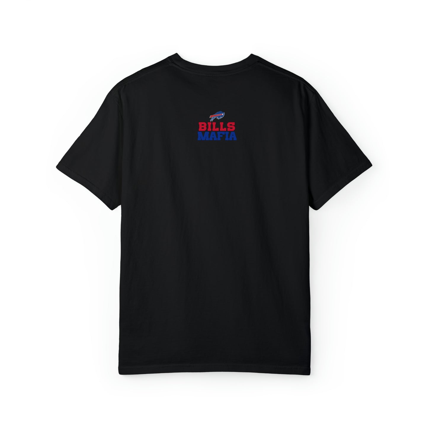 Hurdling Let Josh Be Josh/Bills Mafia w Logo on Back Two Sided Tshirt Bills Mafia Cool Font Buffalo Bills Josh Allen 17 Football Tshirt