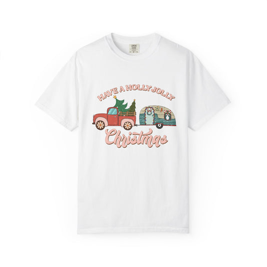 Have a Holly Jolly Christmas Camper Retro Tshirt