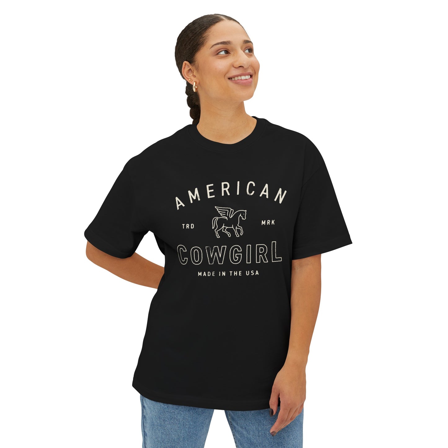 American Cowgirl Simple Country Tshirt Western Themed Horse Unisex Tshirt