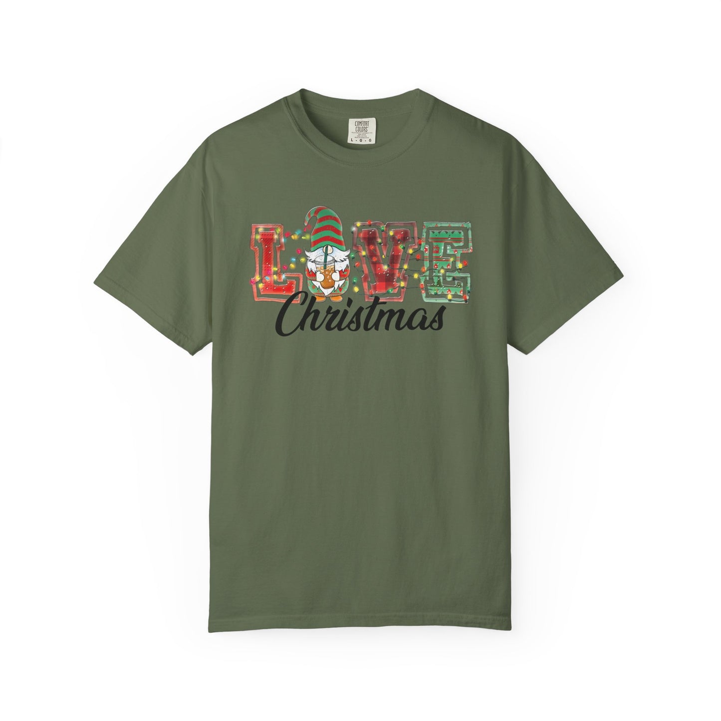 Love Christmas Cute Gnome Lights Christmas Tshirt