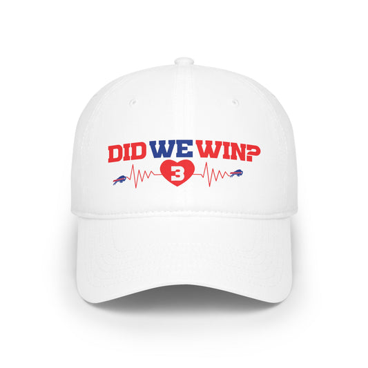 Did We Win? Heartbeat #3 Buffalo Bills Damar Hamlin Low Profile Baseball Cap