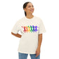 Womens Basketball Rainbow Silhouette Shooter Pride Tshirt Oversized