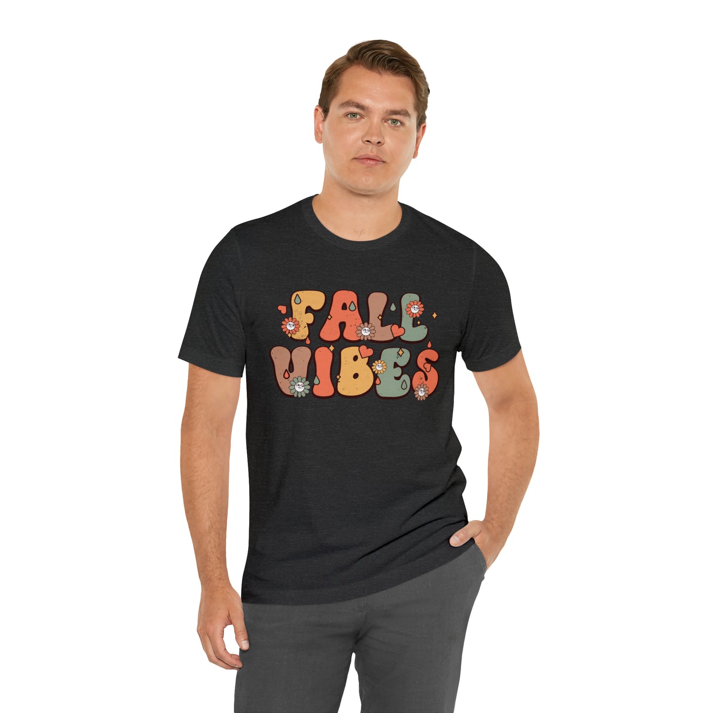 Fall Vibes Retro Design Short Sleeve Tshirt