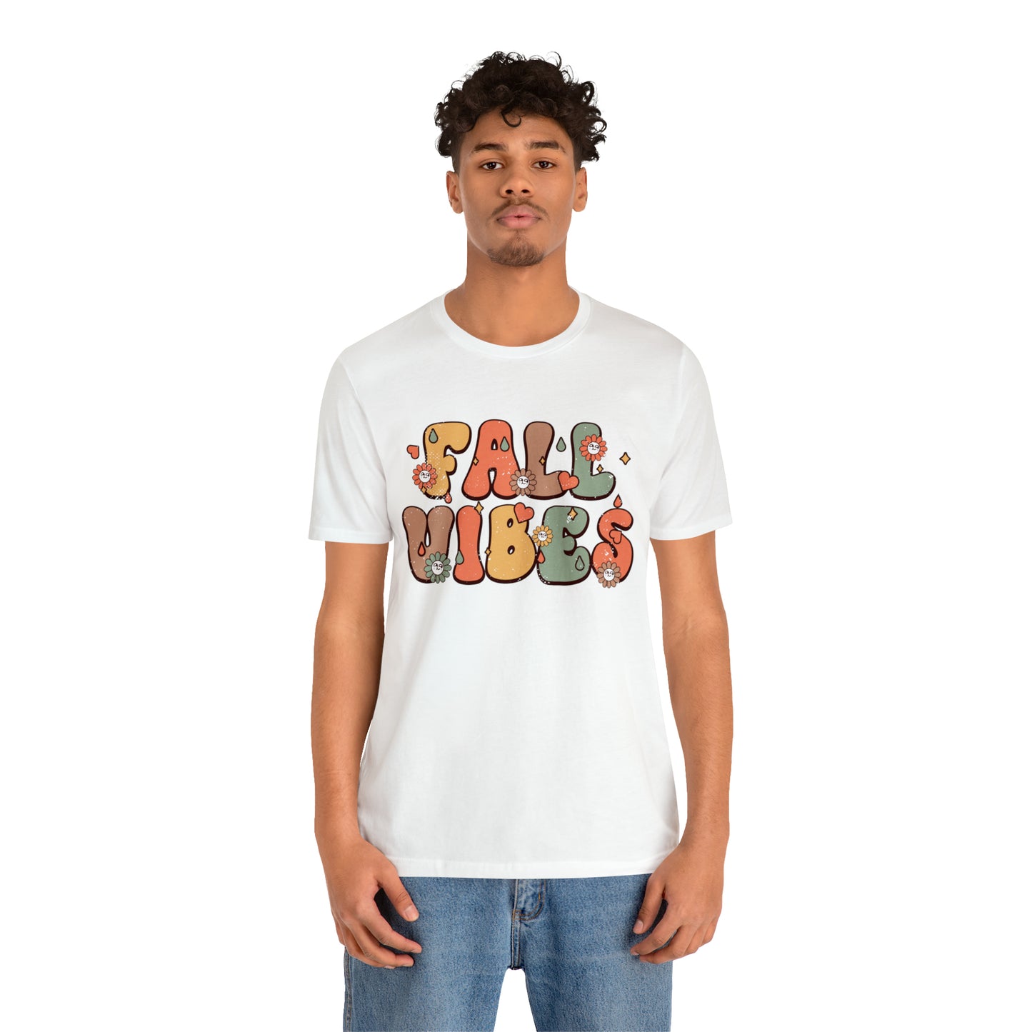 Fall Vibes Retro Design Short Sleeve Tshirt