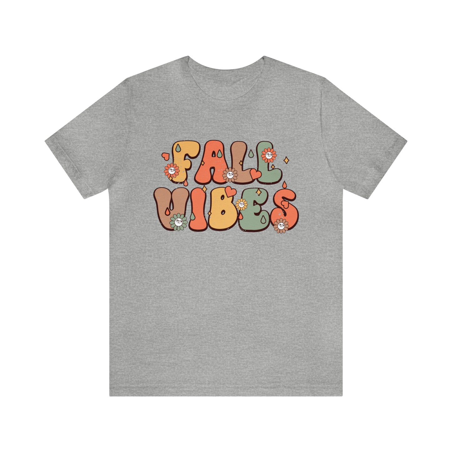 Fall Vibes Retro Design Short Sleeve Tshirt