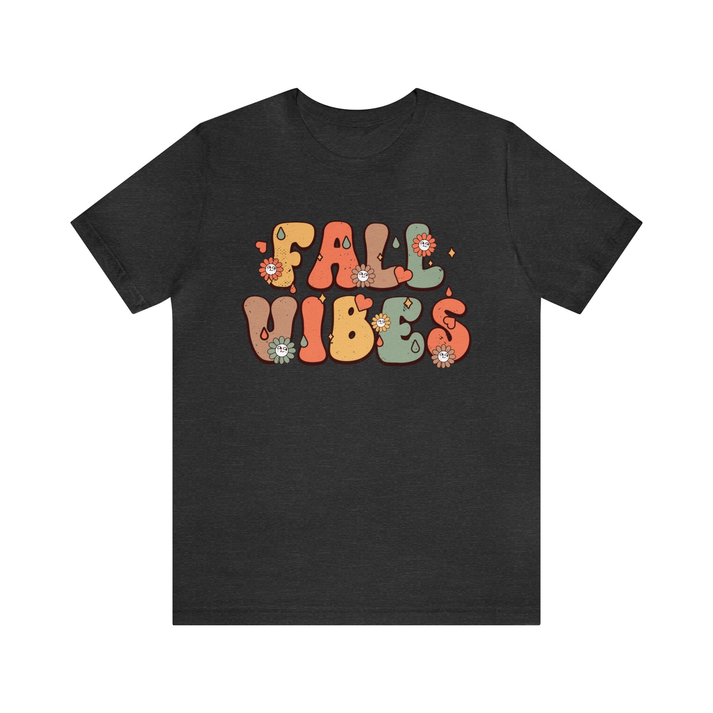 Fall Vibes Retro Design Short Sleeve Tshirt