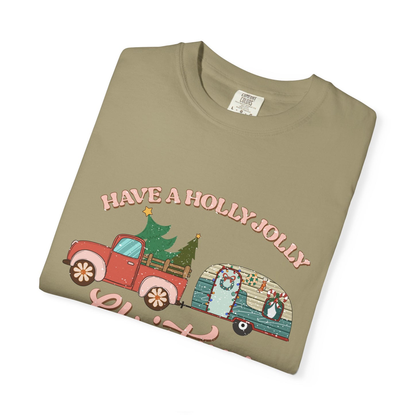 Have a Holly Jolly Christmas Camper Retro Tshirt