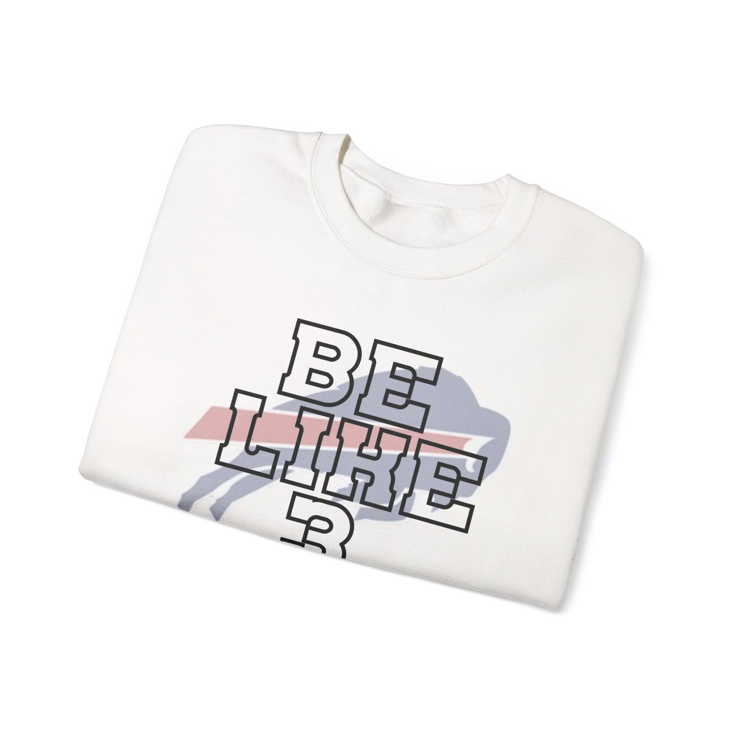 Be Like #3 Damar Hamlin Black Outline Buffalo Bills Logo Crewneck Sweatshirt
