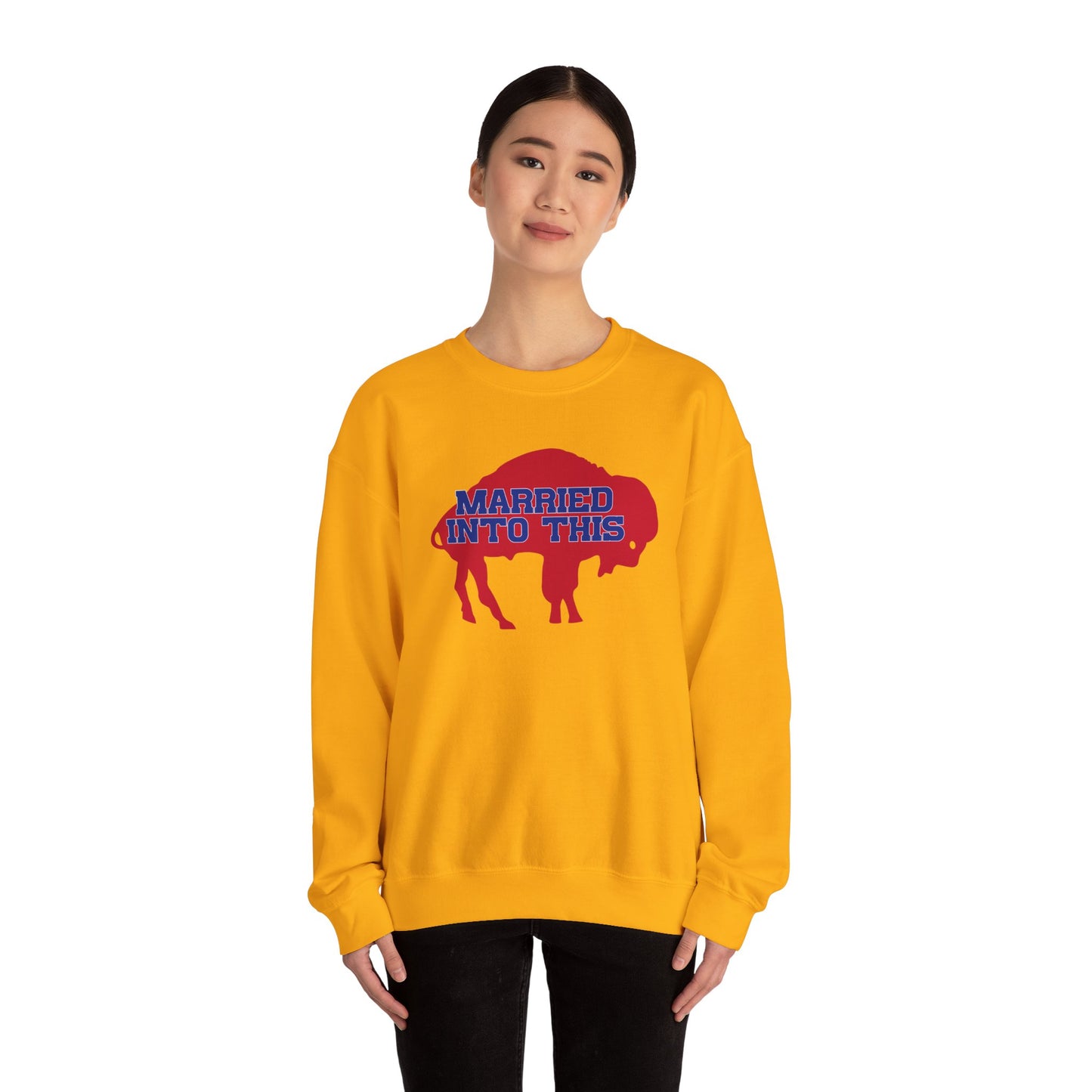 Married Into This Bills Mafia Buffalo Bills Football Crewneck Sweatshirt