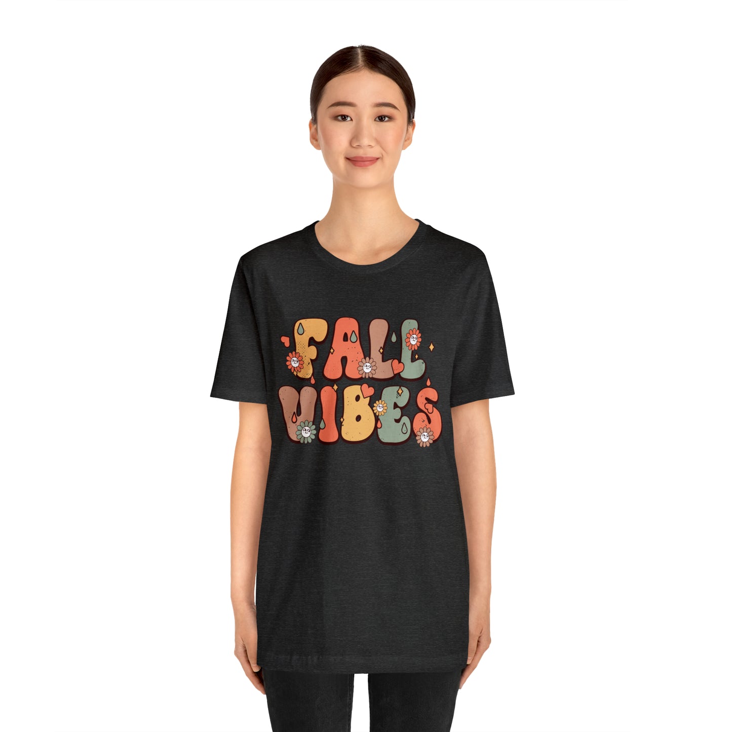 Fall Vibes Retro Design Short Sleeve Tshirt