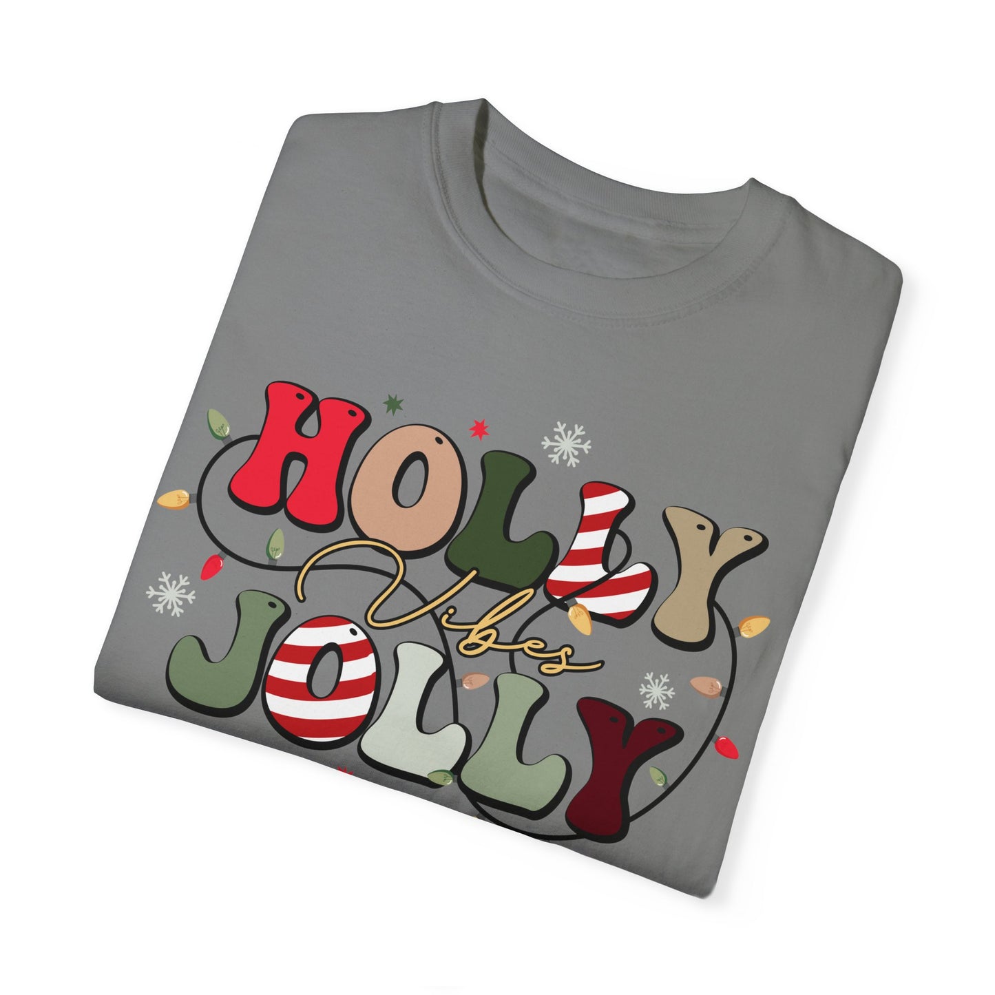 Holly Jolly Vibes with Lights Christmas Tshirt