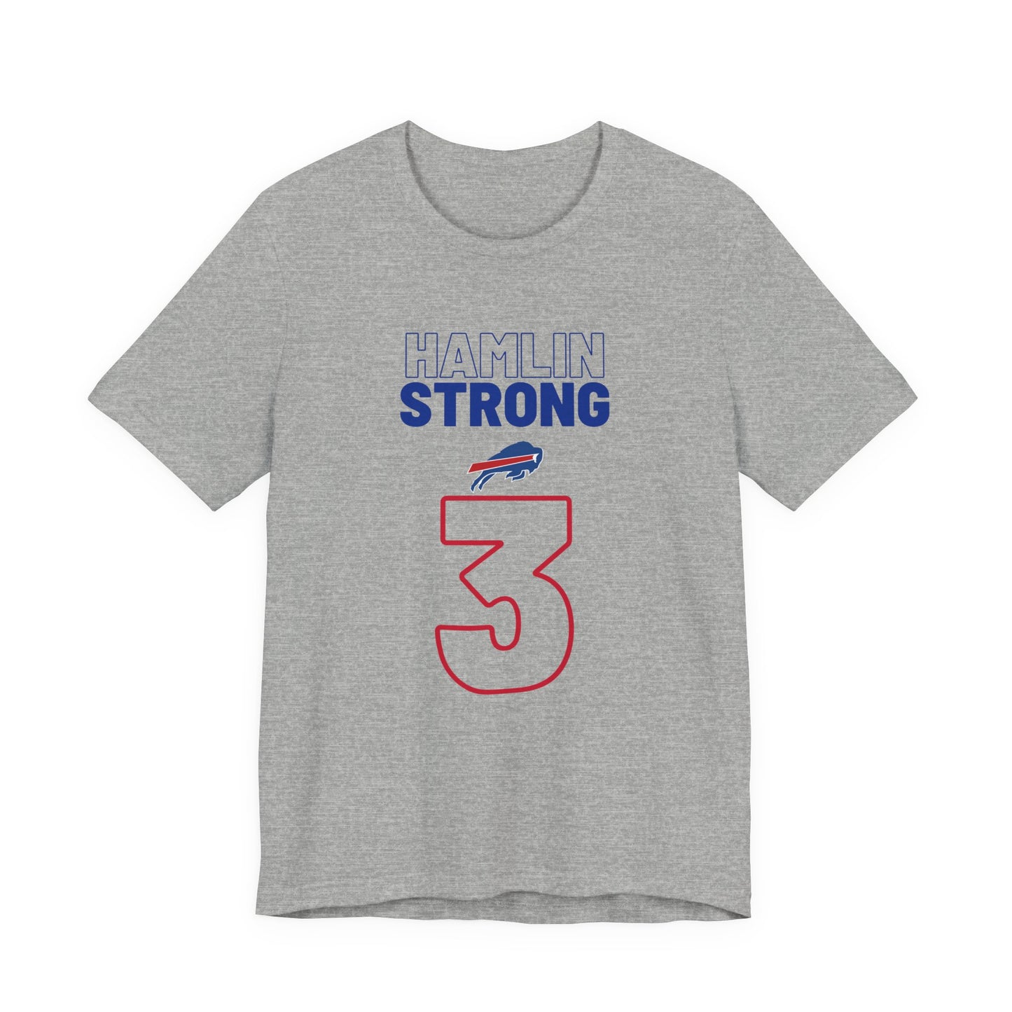 Hamlin Strong Damar Hamlin Buffalo Bills Logo #3 Unisex Jersey Short Sleeve Tee