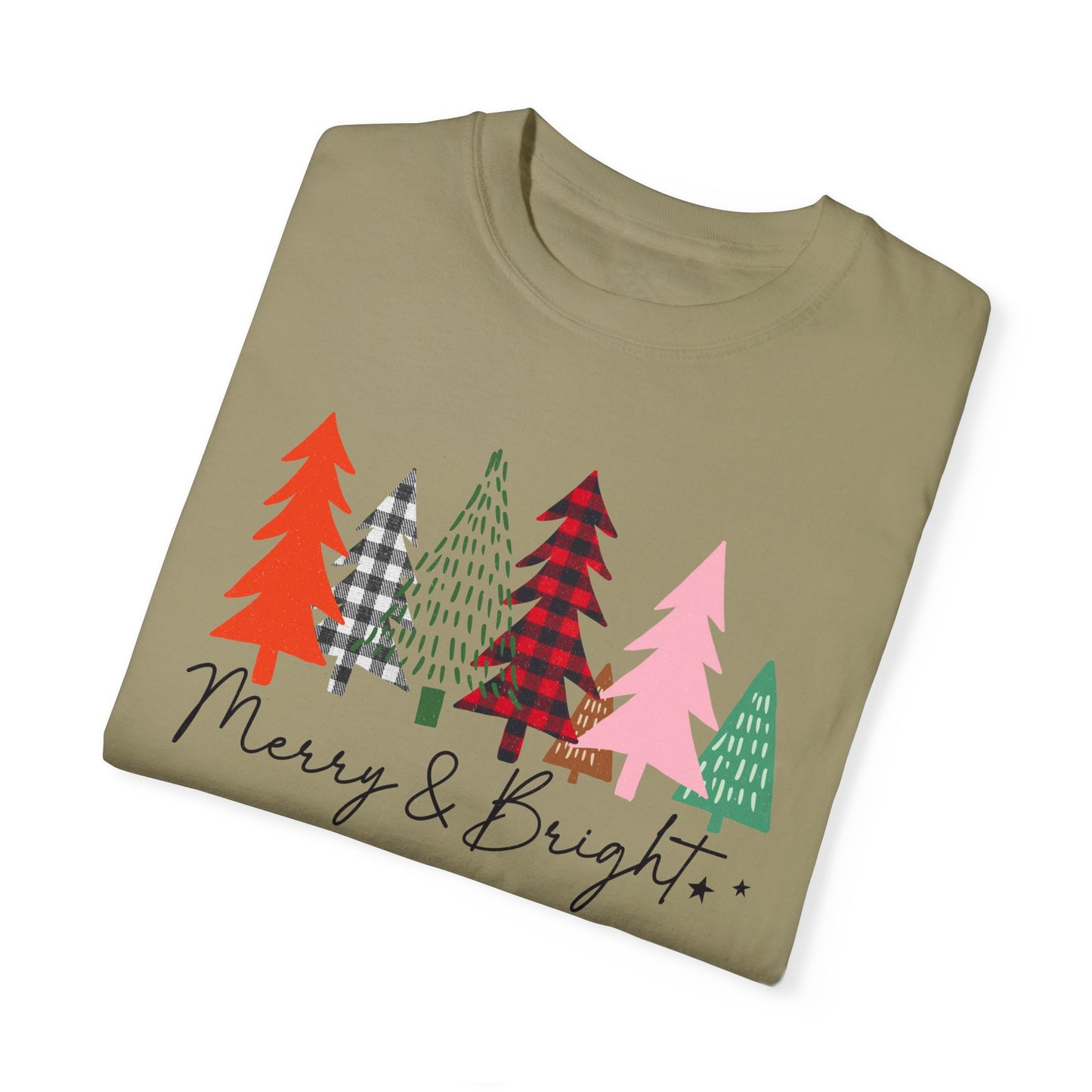 Merry & Bright Christmas Tree Tshirt