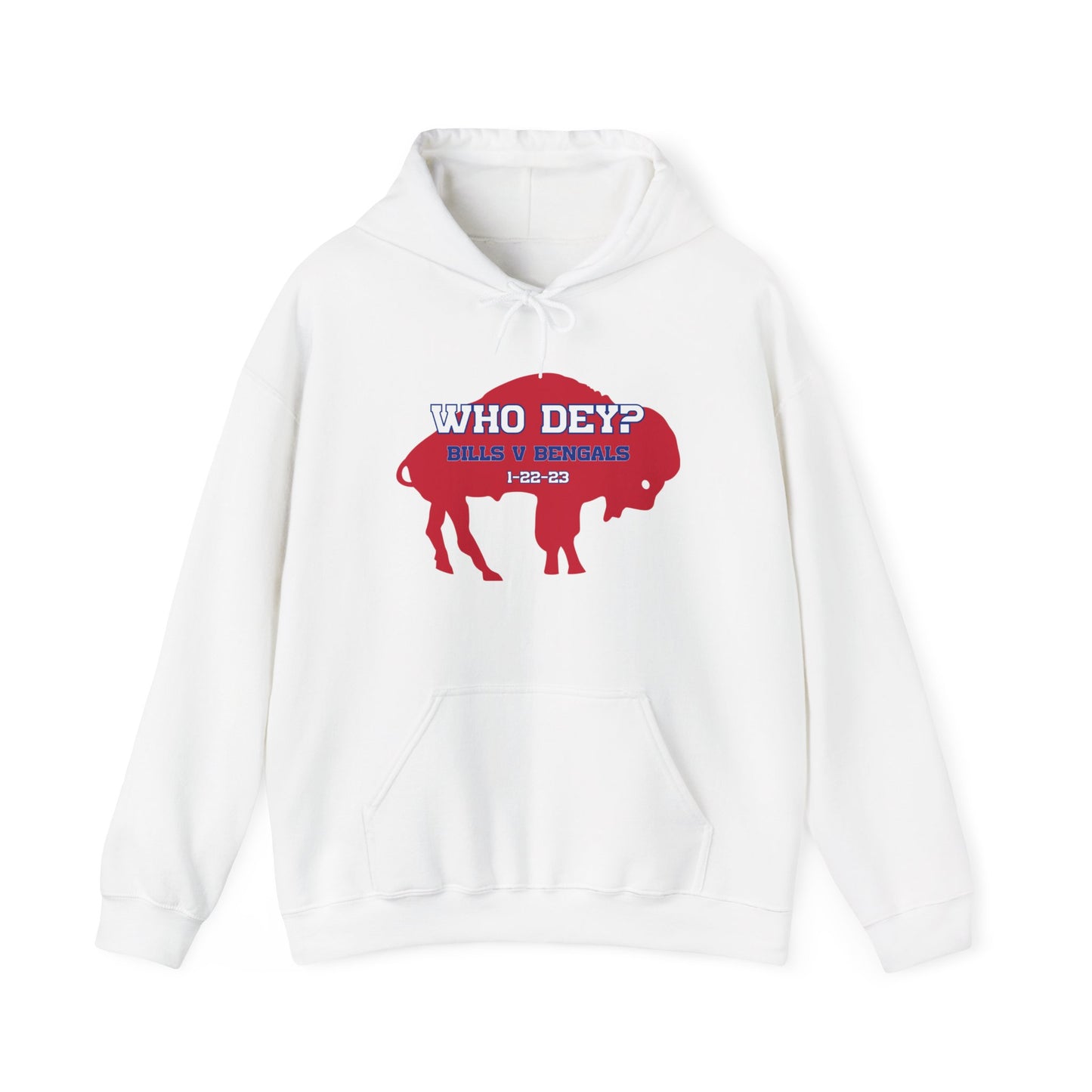 Who Dey? 1-22-23 Bills v. Bengals Buffalo Bills Football Bills Mafia Hooded Sweatshirt