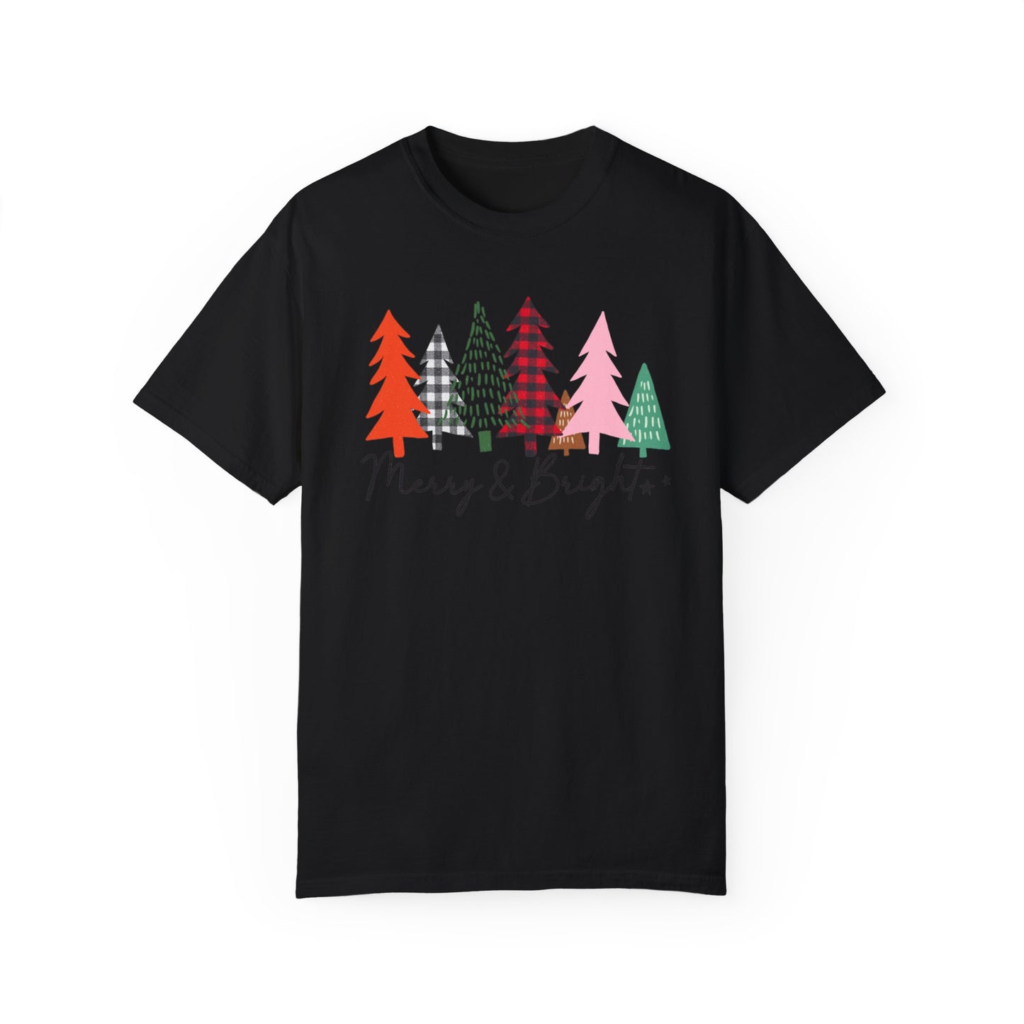 Merry & Bright Christmas Tree Tshirt