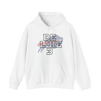 Be Like #3 Hamlin Strong Damar Hamlin Support Buffalo Bills Logo Hooded Sweatshirt