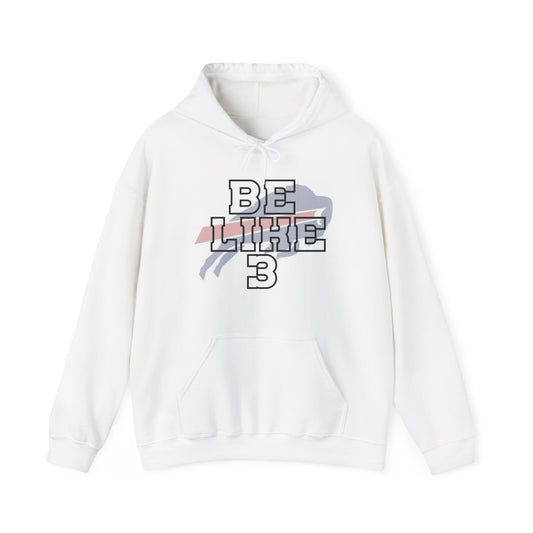 Be Like #3 Hamlin Strong Damar Hamlin Support Buffalo Bills Logo Hooded Sweatshirt