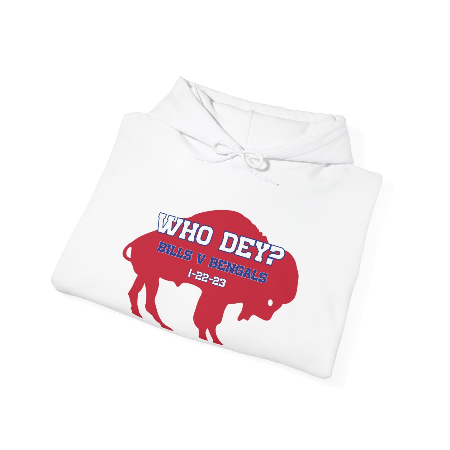 Who Dey? 1-22-23 Bills v. Bengals Buffalo Bills Football Bills Mafia Hooded Sweatshirt