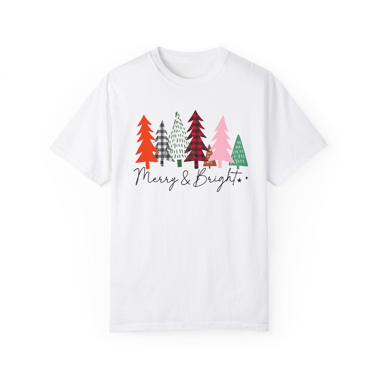 Merry & Bright Christmas Tree Tshirt