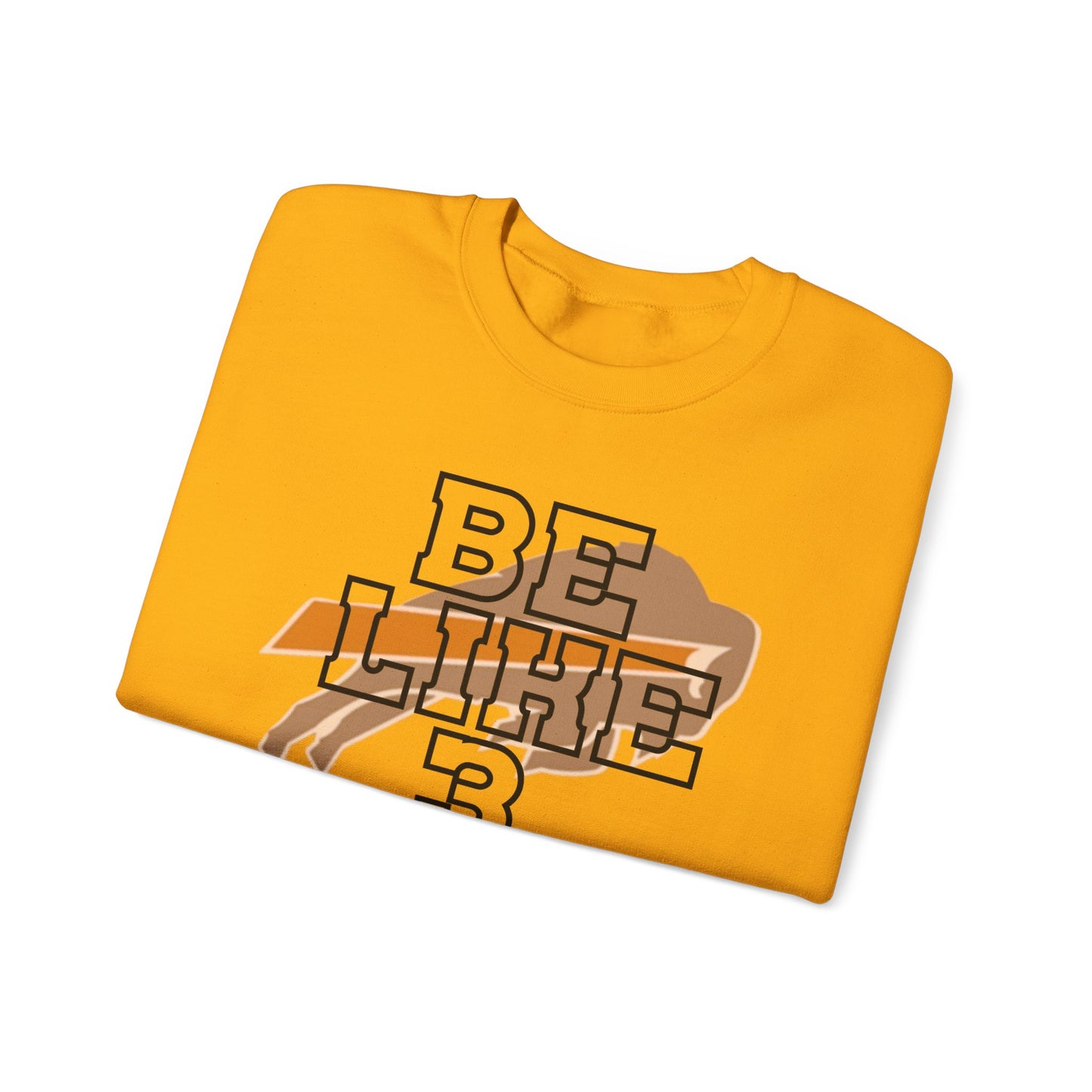 Be Like #3 Damar Hamlin Black Outline Buffalo Bills Logo Crewneck Sweatshirt