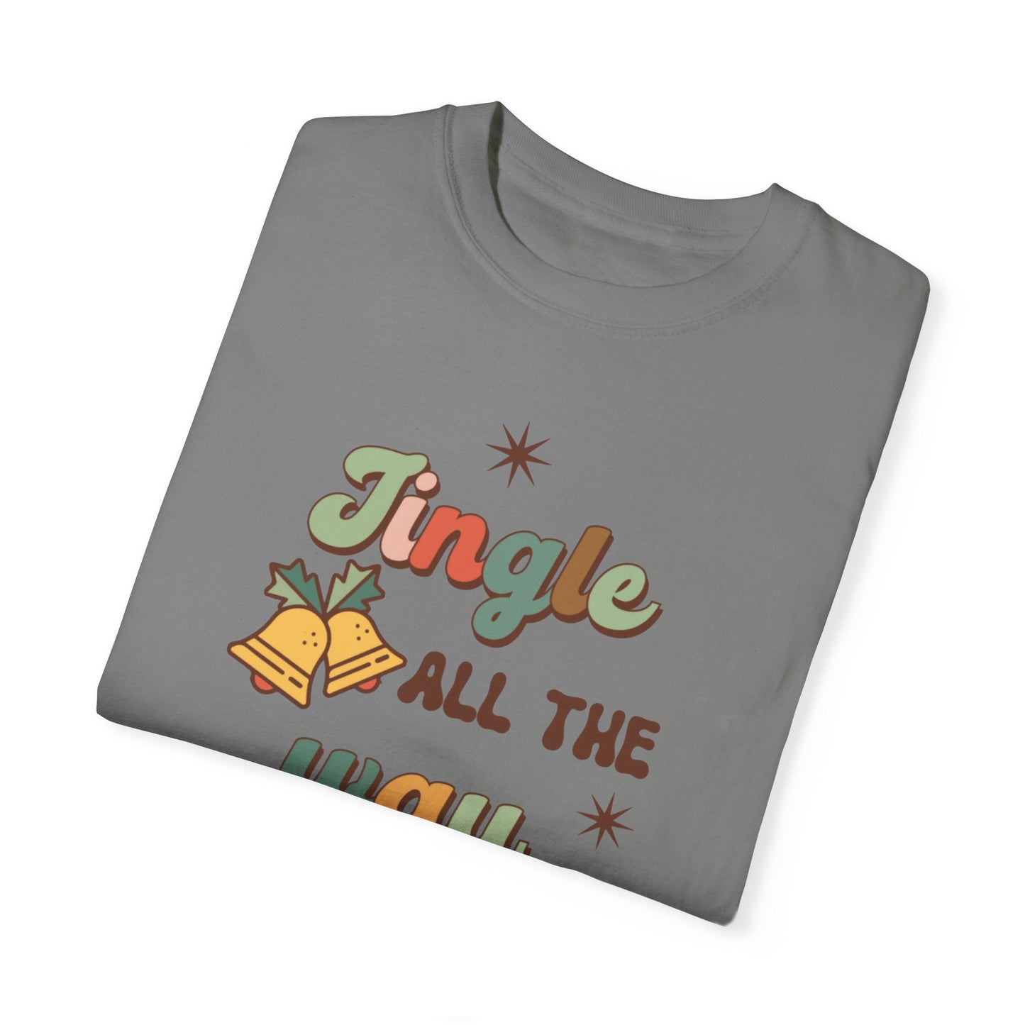 Jingle All the Way Groovy Retro Christmas Tshirt