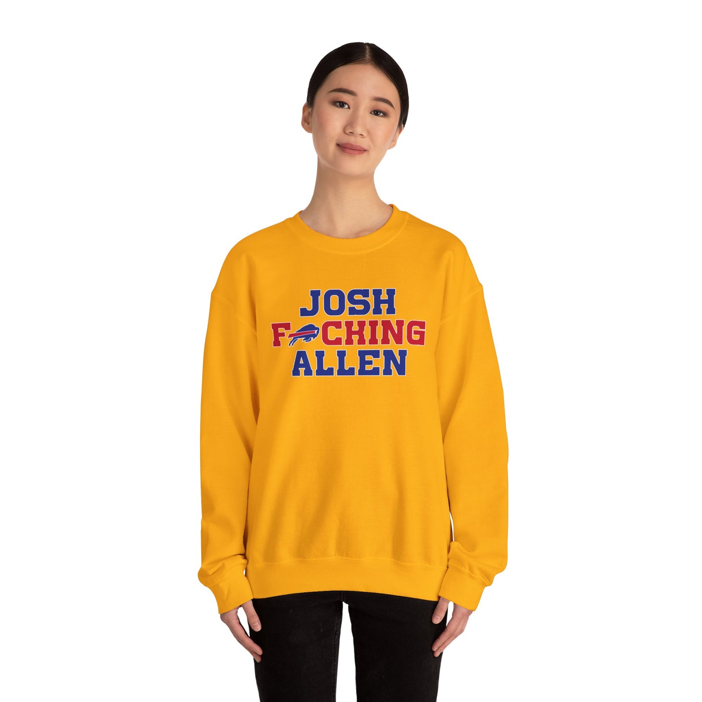 Josh Freaking Allen Bills Mafia #17 Buffalo Bills Football Crewneck Sweatshirt