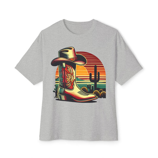 Country Tshirt Western Themed Boot Hat Unisex Tshirt