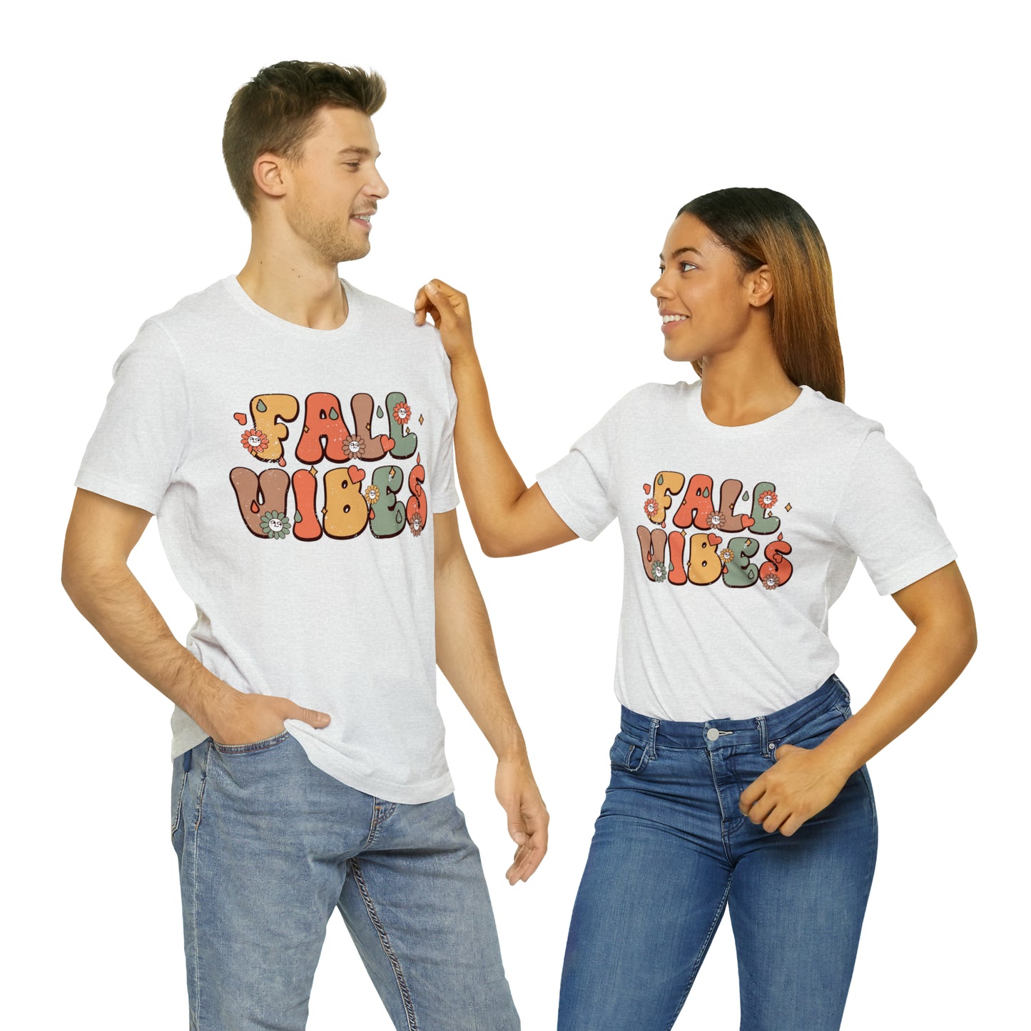 Fall Vibes Retro Design Short Sleeve Tshirt